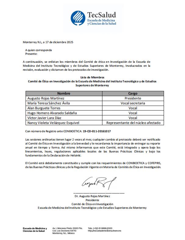 Miembros del Equipo del Comité de Ética en Investigación.